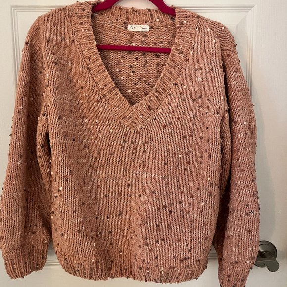 Pink knit confetti sweater - Picture 7 of 7